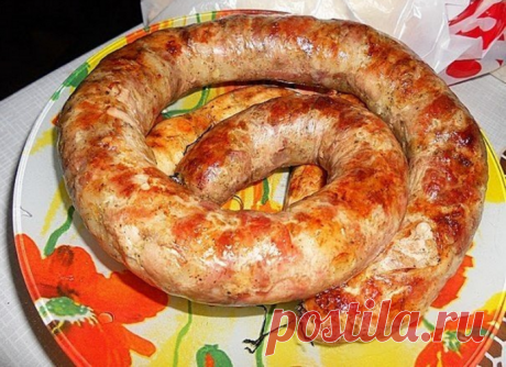 Лучшая домашняя колбаса из курицы — ароматная и сочная!