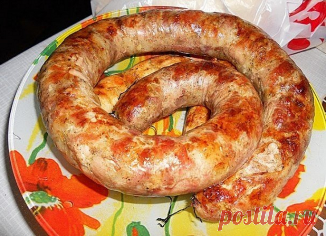 Лучшая домашняя колбаса из курицы — ароматная и сочная!