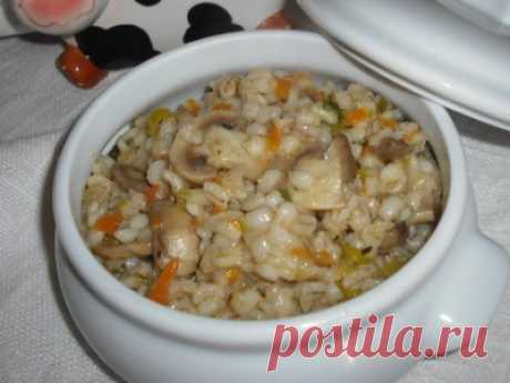Перловка с шампиньонами рецепт