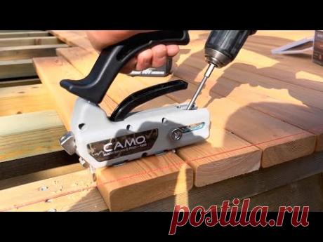 КРЕПЛЕНИЕ ТЕРРАСНОЙ ДОСКИ ИНСТРУМЕНТОМ CAMO. СИСТЕМА СКРЫТОГО МОНТАЖА