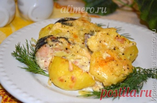 👌 Горбуша с картошкой в духовке, рецепты с фото Неделю назад купила горбушу, и все никак не доходили до нее руки. В выходной чувствую: пора пришла. И морозилку нужно немного разгрузить, и рыбы хочется. Запеченной,  с картошечкой...