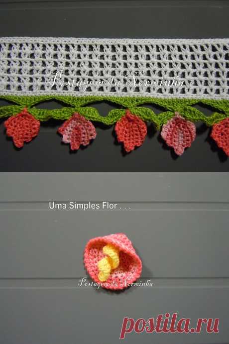 Два варианта обвязки края крючком