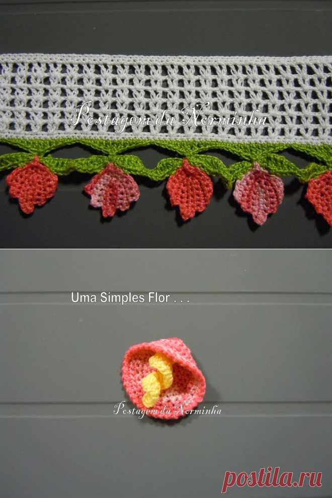 Два варианта обвязки края крючком