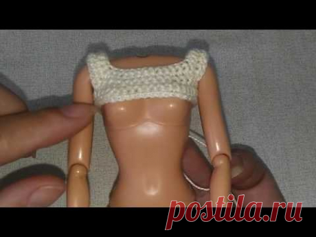 Base para os vestidos de croche para Boneca barbie.