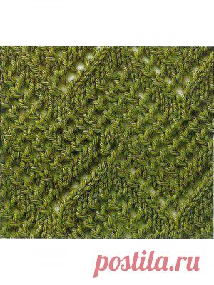 Ажурный узор, вязаный спицами — Шпуля - сайт о вязании