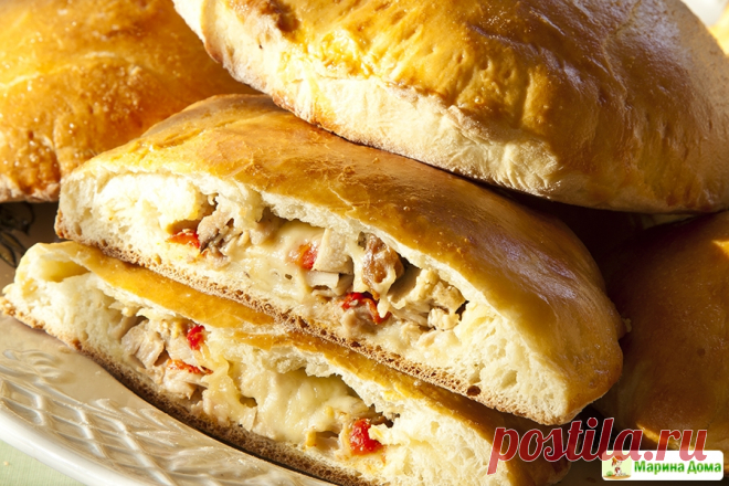 Булочки с курицей, сладким перцем и грибами » Вкусные рецепты у Марины дома