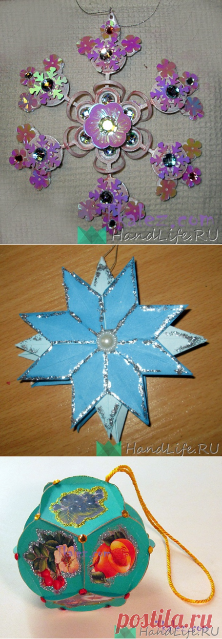 Новогодние игрушки из всего, что есть под рукой / Новый год!