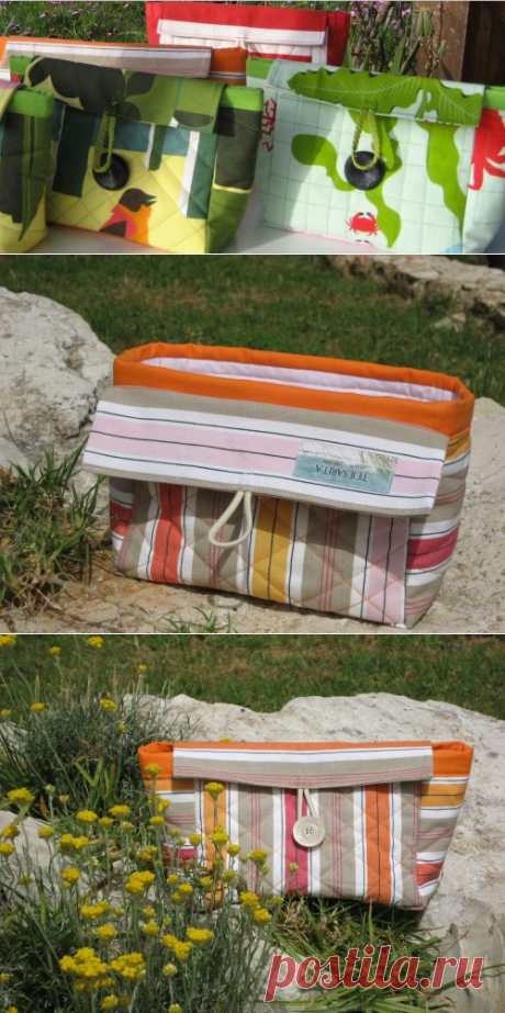 2-in-1 Cosmetic Case – Free Tutorial | PatternPile.com - sew, quilt, knit and crochet fun gifts!