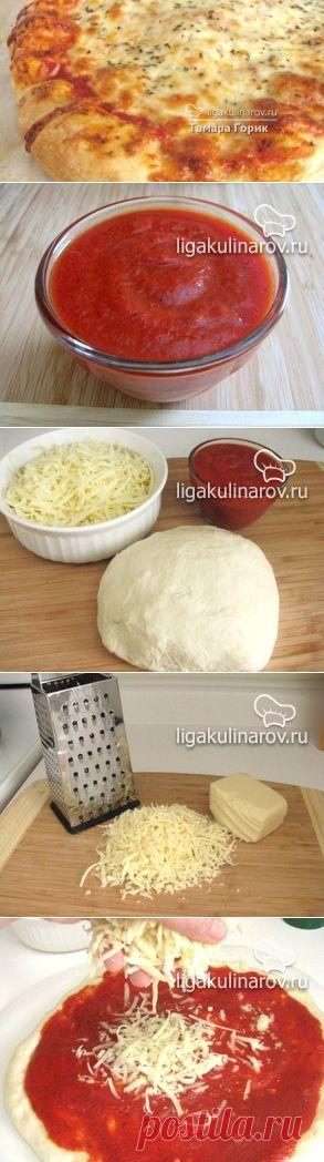 Домашняя пицца "Маргарита" – рецепт с фото от Лиги Кулинаров, пошаговый рецепт