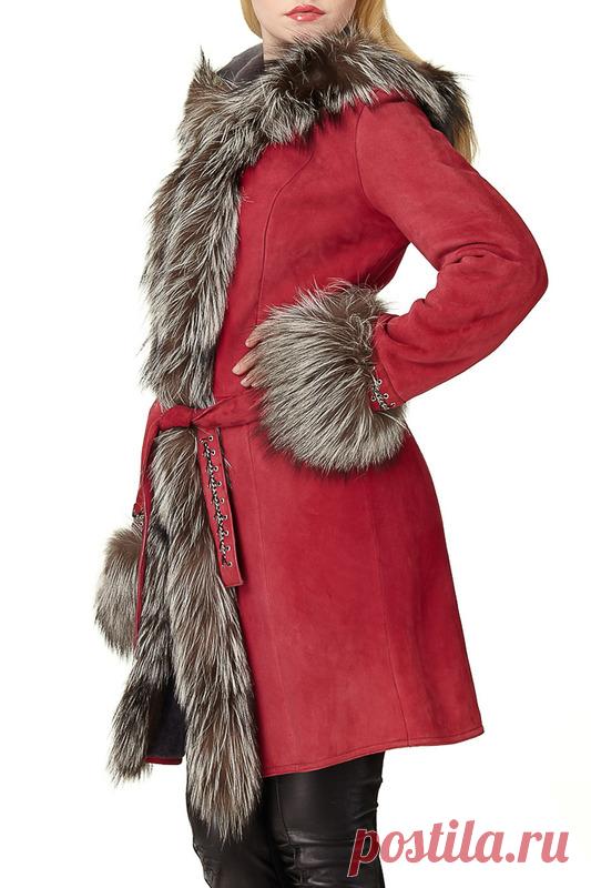 Купить Дубленка Giuliano Renzo 1169_BORDEAUX_GRAU BORDEAUX AND GREY со скидкой в интернет-магазине kupivip.ru - распродажа