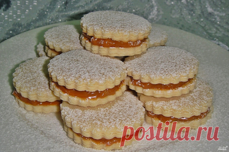 Песочное печенье со сгущенкой - пошаговый кулинарный рецепт с фото на Повар.ру