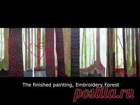▶ Painting a mixed media forest with watercolor, acrylic and zentangles on canvas - YouTube