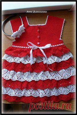 Красное платье для девочки.