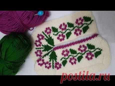 Tunus işi pıtırcık modeli su dalgası/Tunus işi patik örnekleri/Tunus işi patik modelleri/patik örnek