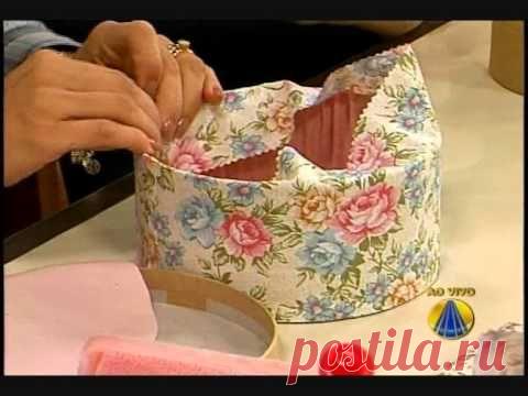 Видео мастер-класс: Декорирование коробки тканью