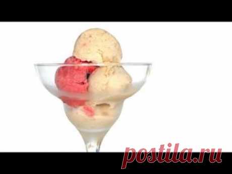 Простое и быстрое мороженое, без сливок, до 100 ккал в 100 граммах. Два вкуса