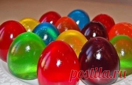 Пасхальные яйца с желе