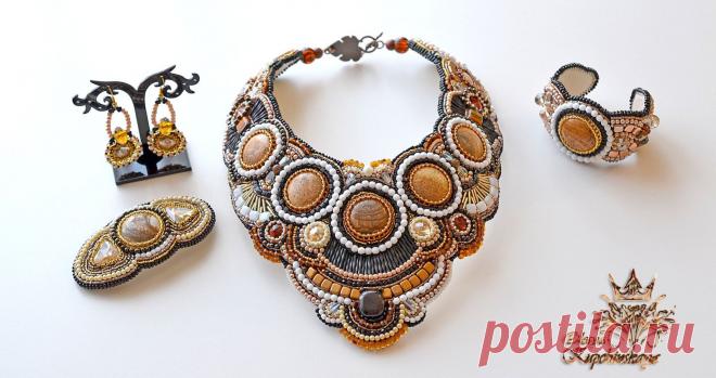 Комплект украшений "Пустыня Данакиль-2" | biser.info - всё о бисере и бисерном творчестве