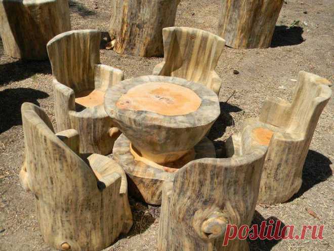 19 Creative Ways of Turning Logs And Stumps Into Garden Furniture