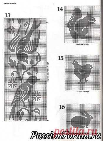 101 схема для филейного вязания | Вязаные крючком аксессуары