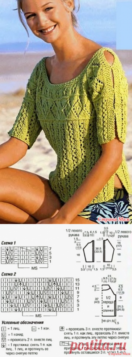 Ажурная кофточка. - Вязание - Страна Мам