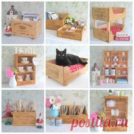 Идеи использования деревянных ящиков - в квартире!