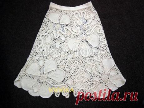 Вяжем юбочку ирландским кружевом крючком. Мастер-класс с / Мастерклассы Блоги