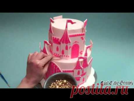 Evil Cake Genius - Princess Castle Cake Stencils