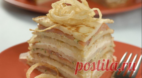 Блинчатый пирог. Пошаговый рецепт с фото на Gastronom.ru