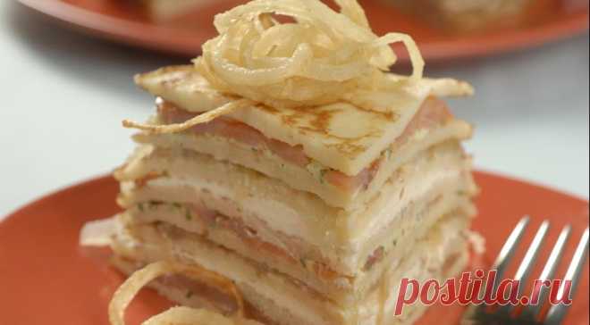 Блинчатый пирог. Пошаговый рецепт с фото на Gastronom.ru