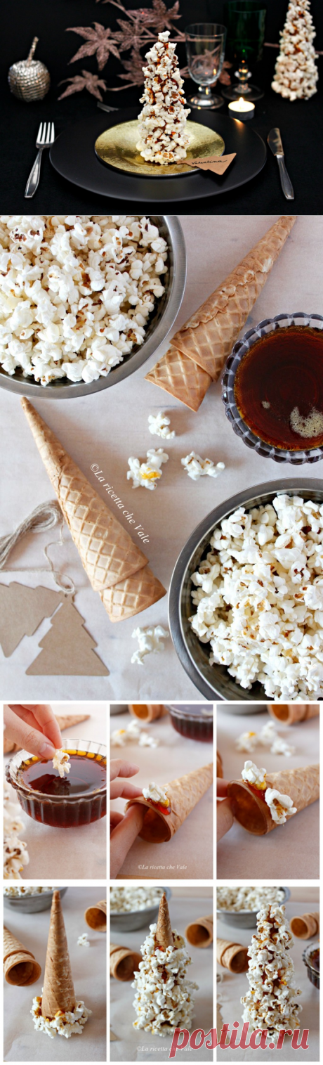 Segnaposto natalizi di popcorn | La ricetta che Vale
