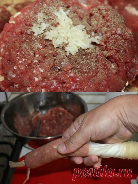 Как приготовить домашние колбаски - пошаговый рецепт