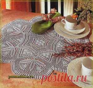 Ажурная салфетки. Схема - http://pomashka.ru/azhurnaya-salfetka-vyazanie-kryuchkom-2/
#салфетки_крючком
#вязание_крючком
#кружево_крючком
#ромашка