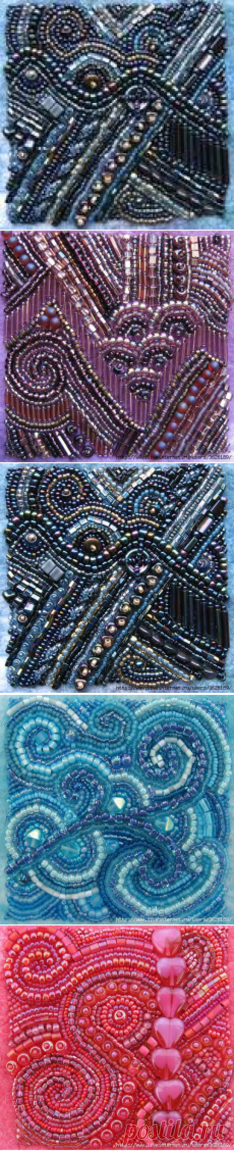 Вышивка бисером в стиле фриформ