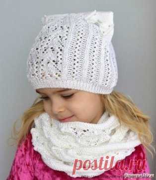 Ажурная шапочка с ушками
Схемы для кругового вязания!!!.. если вяжете со швом, то изнаночные ряды
 надо вязать наоборот!!! Внимательно!! 
Схема № 1 центрального узора. Вяжем по этой схеме первый 6 рядов. 
Раппорт 25 петель 
Далее вяжем по схеме № 3, начиная с 3-го ряда. Раппорт 25 петель , 
включая первую изнаночную! Нам она нужна!!!(на схеме написано 24п. - это
 без первой изнаночной
Схема 2 боковушек.. Раппорт - 10 петель. Но на схеме я нарисовала как 
распределить узоры шапки слева и справ