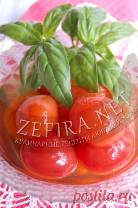 Маринованные помидоры – рецепт с чесноком и базиликом – Кулинарные рецепты любящей жены