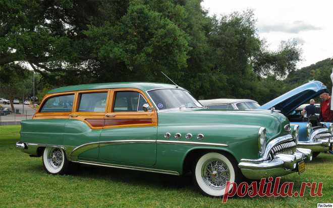 1953 Buick Roadmaster Model 79R Estate Wagon - Style 4581 - Balsam Green Poly - fvr 1