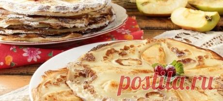 Блины с припеком. 4 рецепта
Блины с припеком из яблок

Ингредиенты:

молоко – 0,5 л;
яйца – 2 шт.;
сливочное масло – 2 ст. ложки;
сахар – 2 ст. ложки;
ванильный сахар – 1 ст. ложка;
мука – 1,5 стакана;
яблоки – 2 шт.;
соль – щепотка.
Приготовление

Взбитые с двумя видами сахара и солью яйца смешивают с мукой и молоком.
Добавляют масло и через 10 минут вмешивают яблочную массу.
Распределяют порцию основы на разогретой, промасленной сковородке и подрумянивают с двух сторон.
...