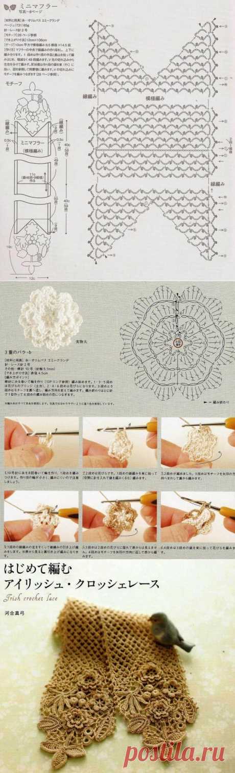 【引用】简单花朵成就美的享受（围巾一款） - 水滴的日志 - 网易博客