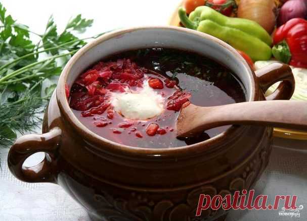 Борщ с грибами и фасолью - пошаговый рецепт с фото на Повар.ру