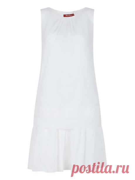 Купить Max Mara белое платье прямое кроя из рами (287158), цена на платье в интернет-магазине Bosco.ru – 14 850 руб.