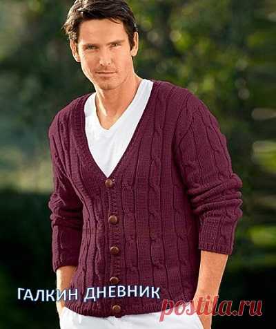 МУЖСКОЙ ДЖЕМПЕР СПИЦАМИ