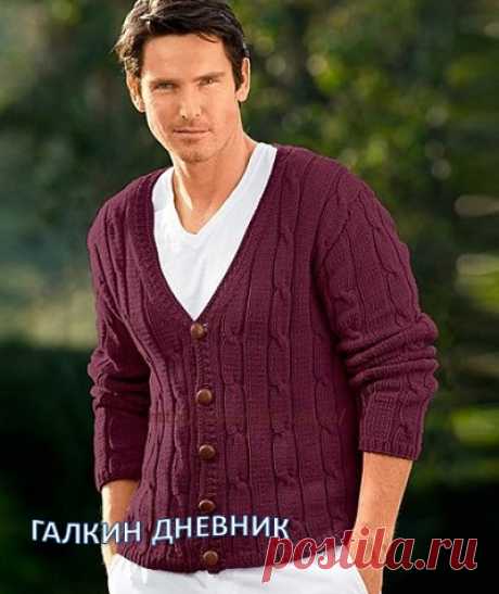 МУЖСКОЙ ДЖЕМПЕР СПИЦАМИ