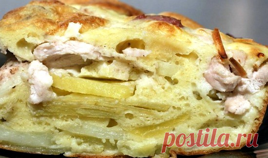 Вкусный заливной пирог - немного картофеля и банка рыбных консервов накормят неожиданных гостей | Четыре вкуса