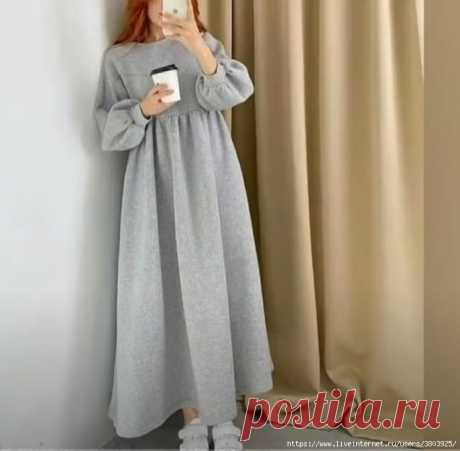 Модно и комфортно: простое объемное платье своими руками