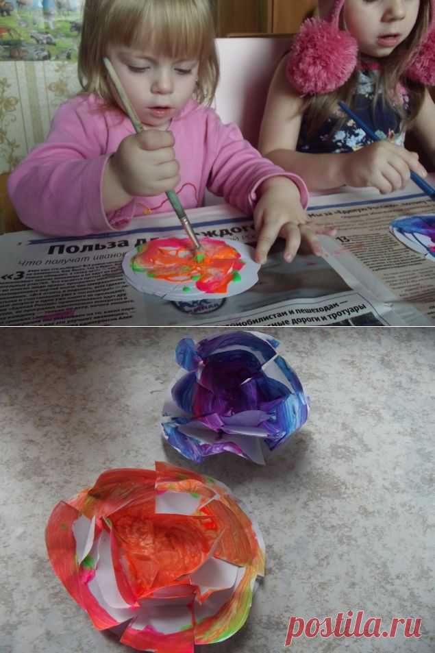 Цветы из бумаги . - Поделки с детьми | Деткиподелки