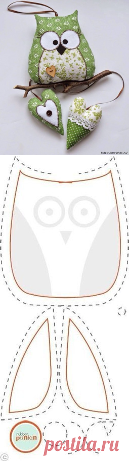 Интерьерная игрушка - совушка. выкройка. — Сделай сам, идеи для творчества - DIY Ideas