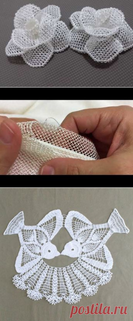 Crochet Cowel - УРОКИ ВЯЗАНИЯ. Цветок вязаный крючком с ле