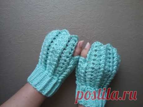 Митенки крючком