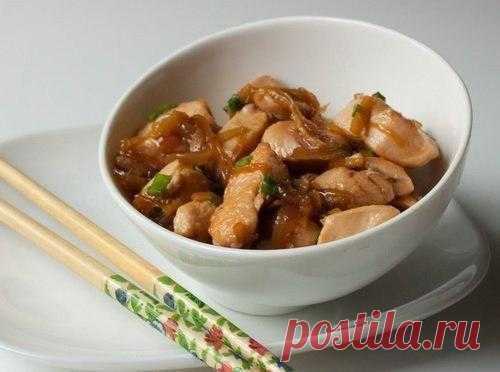 Курица с имбирем и чесноком по-китайски